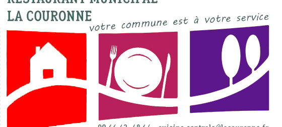 Restaurant municipal la couronne, votre commune est à vous. 09 66 43 48 64, cuisine.centrale@lacouronne.fr