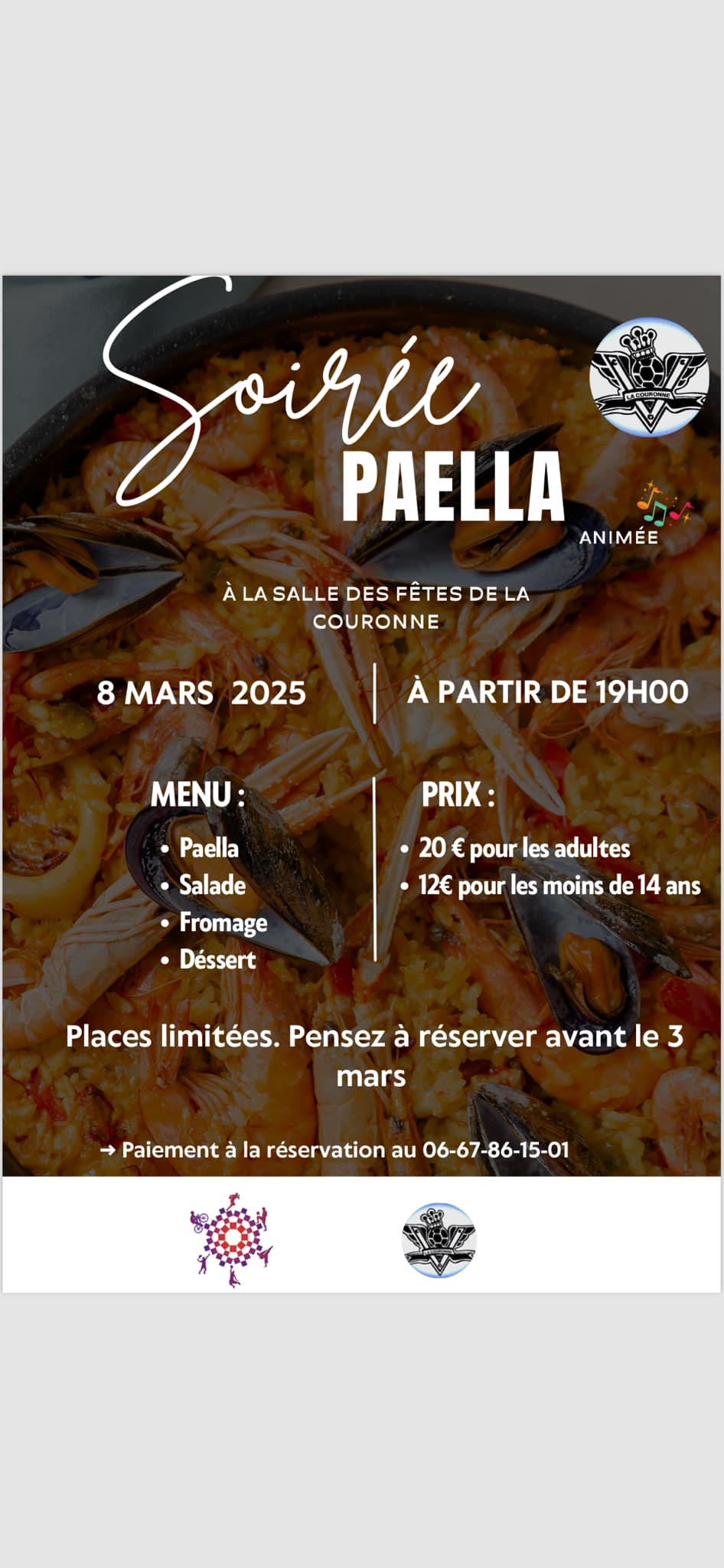 Soirée paella coc foot