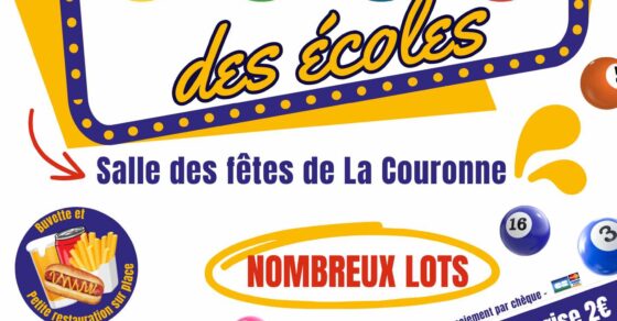 Affiche Loto des écoles - Salle des Fêtes - Vendredi 14 mars - 18h15